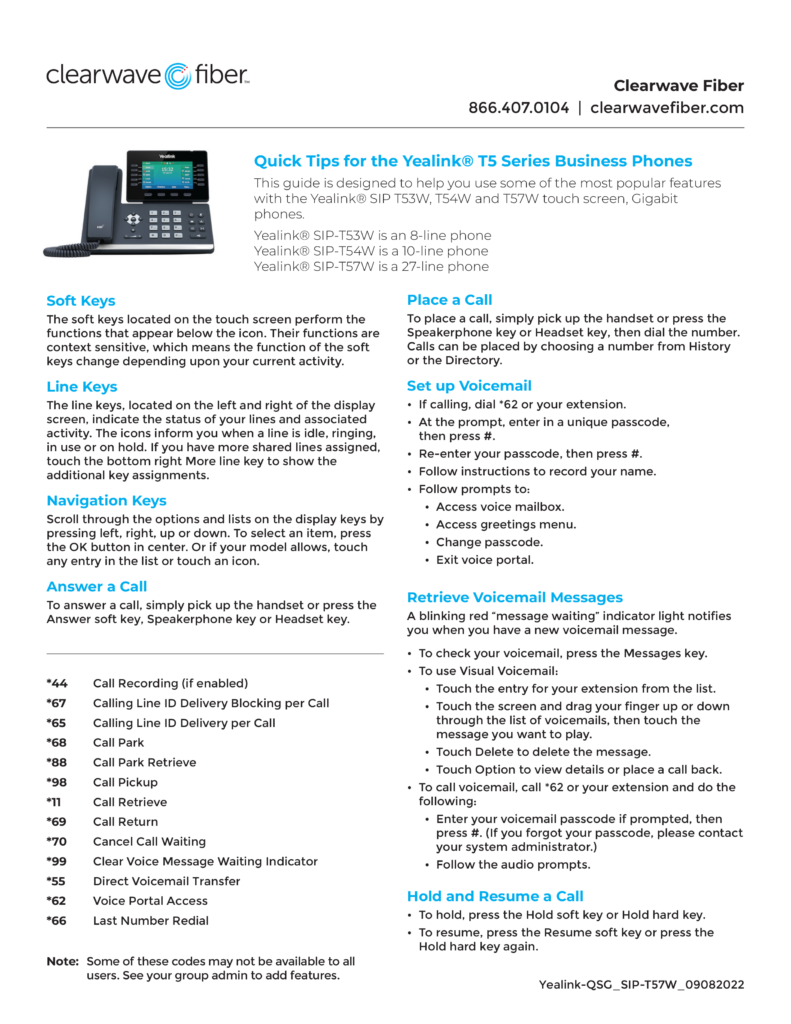 Preview of Yealink T5 Document